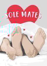 Sole Mates - Valentine's, Anniversary card for your soulmate created by Mr Muir