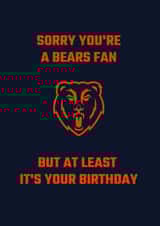 chicago bears nfl Birthday Card 20989 created by Nat Yeo