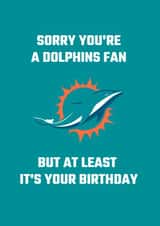 miami dolphins miami Birthday Card 20990 created by Nat Yeo