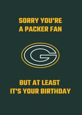 green bay packers green bay Birthday Card 20991 created by Nat Yeo