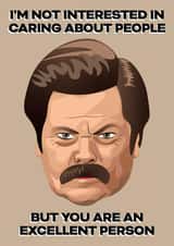 not interested caring Card 13594 created by Scott Harris