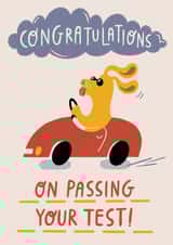 dog car Congratulations Card 5432 created by Nic Farrell