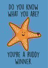 starfish winner Congratulations Card 46484 created by Janina Vigurs