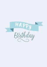 Blue Banner Birthday Card created by Chloe Teddy