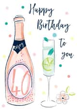 40th forty Birthday Card 9592 created by Katie Phythian Design