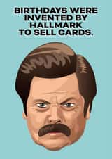 Ron Swanson Parks and Recreation Birthday Card 13595 created by Scott Harris