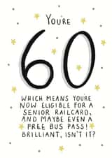 sixty 60 Birthday Card 14809 created by Hot Dog greetings