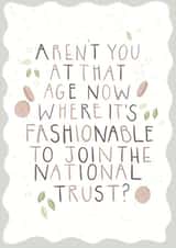 National Trust Wood Birthday Card 14810 created by Hot Dog greetings