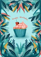 cupcake leaves Birthday Card 19912 created by Natalia Maca
