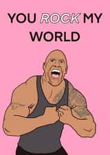 Dwayne Johnson the rock Anniversary Card 18505 created by Amy Louisa