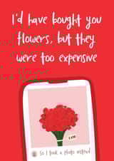 roses flowers Valentines Day Card 46340 created by @tikkled.pink
