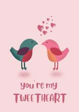 Love birds Valentine’s Day or anniversary card created by Paper Wishes Co