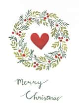 wreath illustration Christmas Card 44458 created by Naomi Karsudjono