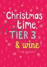 tier 3 wine Christmas Card 44655 created by Gingerbred