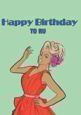 ru drag Birthday Card 21007 created by Chloe illustrates