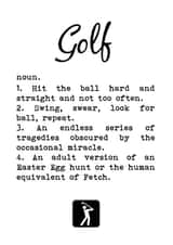 Funny golf definition card created by Worry Less Design