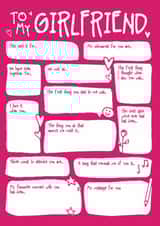 Cute Fill In The Blanks Anniversary Card / Valentines Day Card - Girlfriend - To My Girlfriend created by Bow & Bell