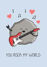 rock guitar Valentines Day Card 17292 created by Creaternet