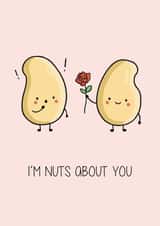 nuts rose Valentines Day Card 17294 created by Creaternet