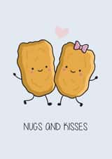 nugs and kisses kissed Valentines Day Card 17295 created by Creaternet