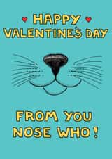 cat whiskers Valentines Day Card 1833 created by On The Prowl Cat Cartoons