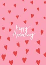Cute Anniversary Card - Hearts - Happy Anniversary created by Fiona Sutherland