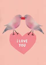 i love you birds Valentines Day Card 17036 created by Christine Hooper
