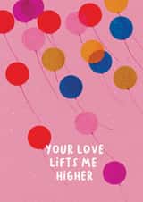 balloons love Valentines Day Card 17037 created by Christine Hooper