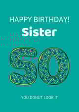 food donut Birthday Card 19514 created by Karen Illustrates