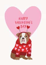 hearts dog Valentines Day Card 20315 created by Mifkins