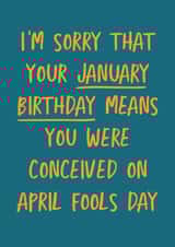 sorry january Birthday Card 20961 created by @tikkled.pink