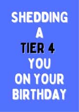 shedding pun Birthday Card 44847 created by Nice Try Cards