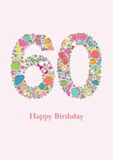 Girlie things 60th birthday card created by mrs L cards