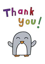 Cute Thank you penguin created by Penguin Parade
