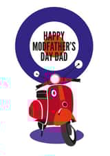 Vespa Scooter and Mod Target Father's Day Card created by Diva Doodle Designs
