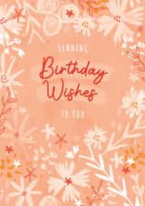 Floral Sending Birthday Wishes to You card created by Little Mono