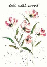 flowers watercolor Get Well Card 20677 created by preeta varkey