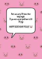 ants carry Birthday Card 46638 created by Chuckles