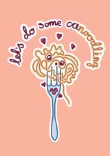 noodles fork Valentines Day Card 45863 created by @hobbbins