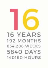 16 sixteen Birthday Card 10688 created by Studio 9