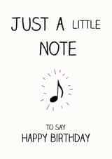 Musical Note Birthday Card created by doodleshoe paper goods