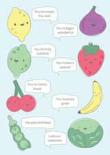 Punny fruit birthday card created by Teri Creative