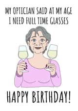 optician age Birthday Card 21060 created by Cowpat Designs