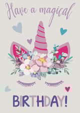 Pretty Birthday Card - Unicorn - Have A Magical Birthday created by Catherine Bancroft
