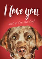 from the dog labrador Valentines Day Card 1609 created by Jo Scott Art