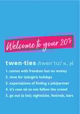 twenty 20 Birthday Card 7703 created by Poppy Lane