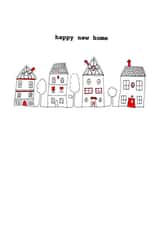 Cute Arty New Home Card - Houses - Happy New Home created by Hello Hatty
