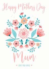 flower floral Mothers Day Card 45705 created by Trudles Doodles Handmade