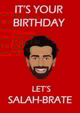 Mohammed Salah Liverpool FC Birthday Card 21109 created by Daniel