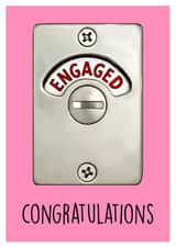 Engaged W/C door card created by Poppy & Mabel 